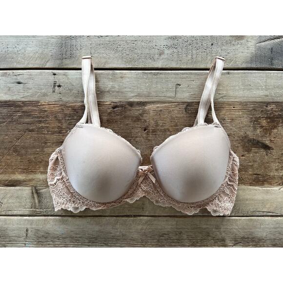 Victoria's Secret Smooth Praline Beige 32DD Dream Angels Classic Demi Bra - Picture 1 of 2